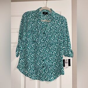 IZ Byer Floral Blouse